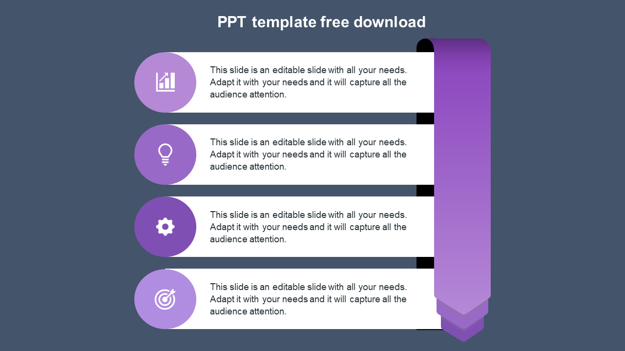 ppt template free download-purple